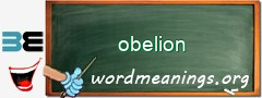 WordMeaning blackboard for obelion